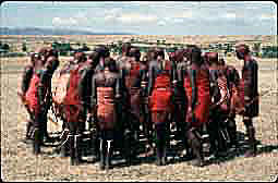 The Masai dancing at Keekorok Lodge