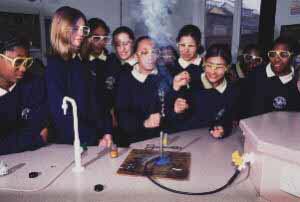 Chemistry class at Brentford Girls School